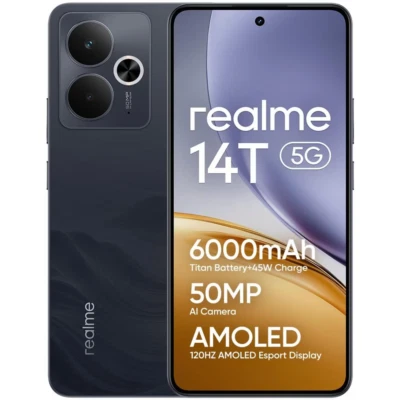 REALME 14T 5G DUAL SIM 8GB 256GB 6,67''6300MAH OBSIDIAN NERO APERTO PER PROVA - Immagine 1 di 4