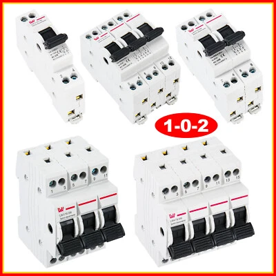 LW Wahlschalter - Umschalter 1-0-2 63A 40A 32A 25A 16A 1p 2p 3p 4p PSA Notstrom AC