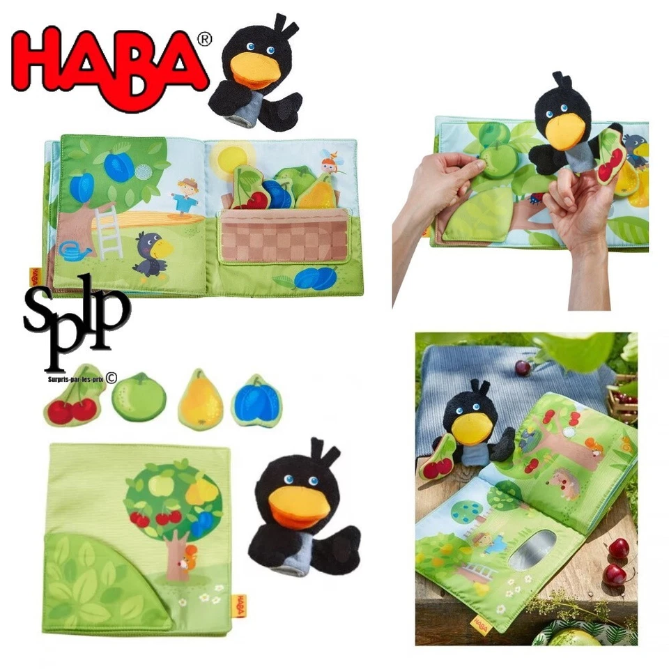Stoffbuch Der Obstgarten Als Fingerpuppe +1 Jahr HABA Neu - Bild 1 von 2