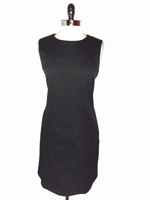 NEW JULIAN TAYLOR Size 14 Sheath Dress Black Sleeveless - Image 1 of 4
