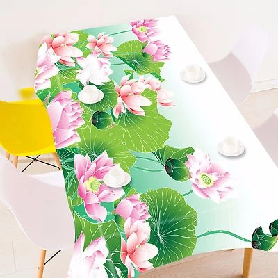 3D Lotus Pink Tablecloth Table Cover Cloth Birthday Party AJ WALLPAPER UK Lemon - Image 1 of 4