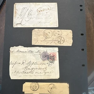 15 British India cover, wrappers, Envelope W/ Var cancels And Marking.  Nice Col - Picture 1 of 21