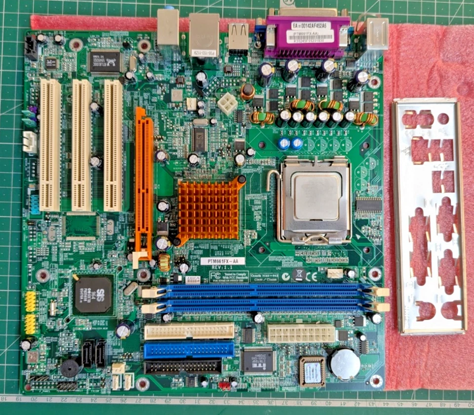 PTM661FX-AA New & Unused Socket 775 Motherboard (OEM) with used P4 3ghz CPU - Image 1 of 4