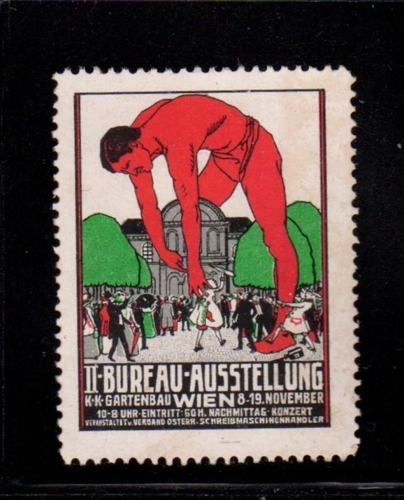 Austrian Advertising Stamp- Second Office Exhibition, Vienna - Image 1 of 1