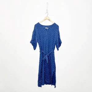 ABITO donna FAHERTY Atlantic Ave Midi blu ombra cotone garza taglia S nuovo con etichette - Foto 1 di 9