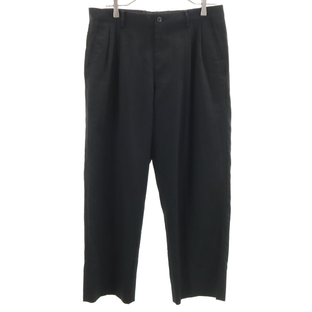 パンツ ISSEY MIYAKE MEN sample slacks black Issey Miyake Homme Plisse Basics Straight Pant Black – LESS 17