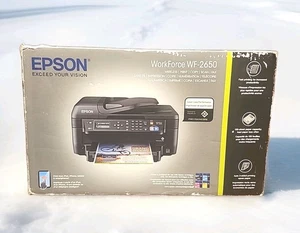 Epson Workforce WF-2650 Wireless Color Inkjet Printer Copier Scanner Fax New - Picture 1 of 4