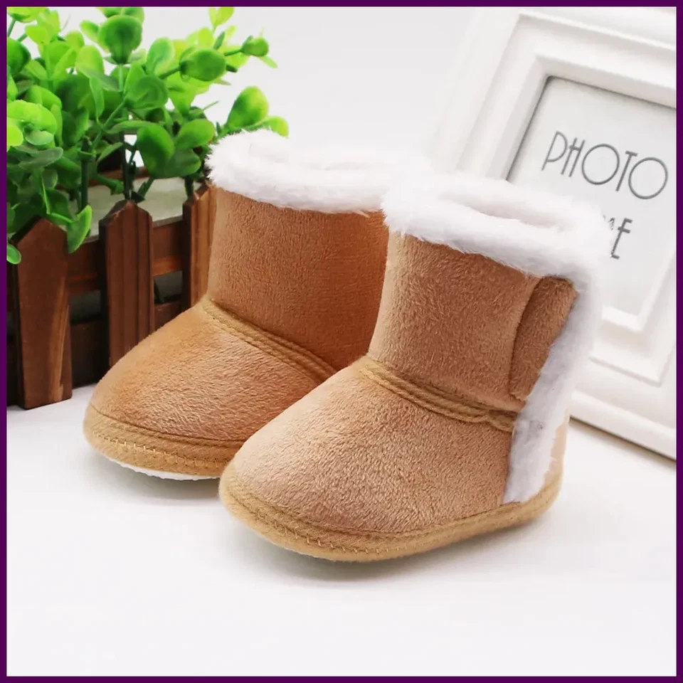 Botas de bebé para recién nacido súper mantener calientes bebé niña niños botas de nieve cálidas. Foto 1 de 4