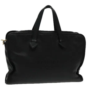 LOEWE Heritage Tote Bag Leather Black Auth 95486 - Picture 1 of 24