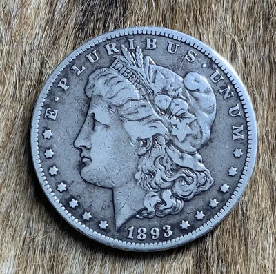 1893 CC Morgan Silver Dollar $1 Key Date Coin Carson City Mint