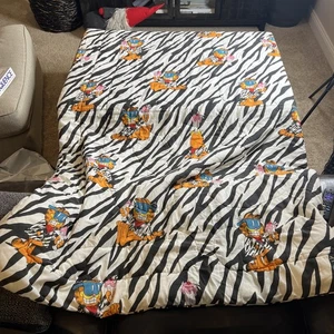 Vintage Garfield Twin Comforter – Eiscreme-Sonnenbrille mit Zebrastreifen – 1978 - Bild 1 von 4