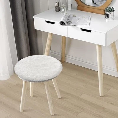 Tie Dye White Round Rugs Small 2x2 ft Fluffy Circle Rug Furry Carpet Shaggy  - Image 1 of 4