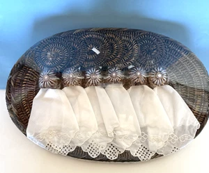 New Tiki Coastal Rattan Cowrie Shell Place Settings-24 Piece Set ~ 6 Settings - Picture 1 of 9