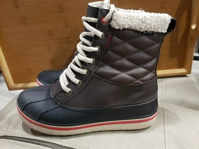 Crocs Botas Impermeables Pato Talla W8 #16035 Marrón Negro Blanco  Foto 1 de 4