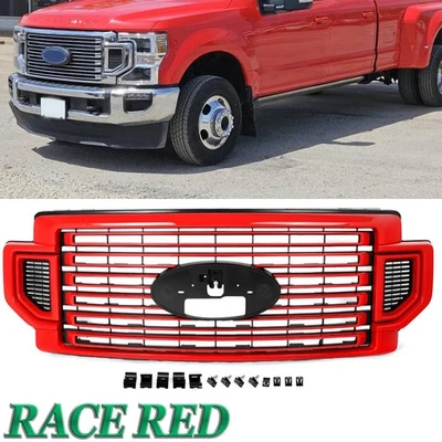 For Ford F250 F350 F350 Super Duty 2020-2022 Race Red Front Bumper Grille Grill - Изображение 1 из 4