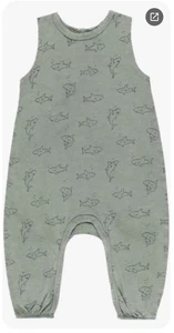 Rylee + Cru Mills  Shark Jumpsuit Onepiece Romper Baby 18-24 Months - Picture 1 of 7