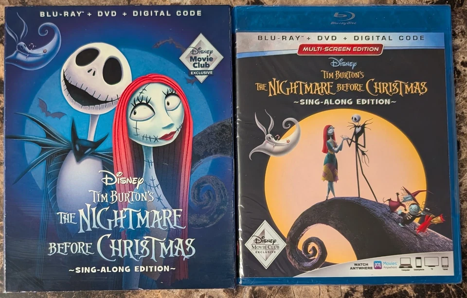 NEW The Nightmare Before Christmas Blu-ray DVD 2-Disc Set Movie Club w Slipcover - Image 1 of 1