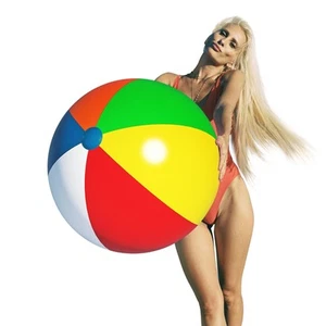 Big Beach Ball 24 Inch Diameter, Inflatable Beach Ball Bulk 1 Pack Durable an... - Picture 1 of 7
