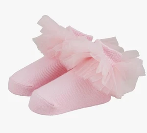 Calcetines infantiles tutú de ballet rosa Mud Pie nuevos con etiquetas - Imagen 1 de 4