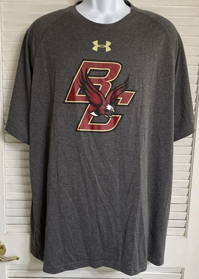 Camiseta para hombre UA Boston College Eagles, 2XL suelta Under Armour Heatgear Foto 1 de 4