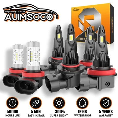 Combo de faros antiniebla blancos para Volvo V50 2005-2011 6 piezas Foto 1 de 4