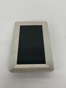 Polaroid - 7in Digital Photo Frame - Decorative Textured Silver Metal Frame-READ - Picture 1 of 6