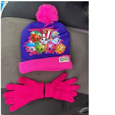 Juego de Sombrero y Guantes Shopkins Niños, Púrpura y Rosa, Invierno Foto 1 de 2