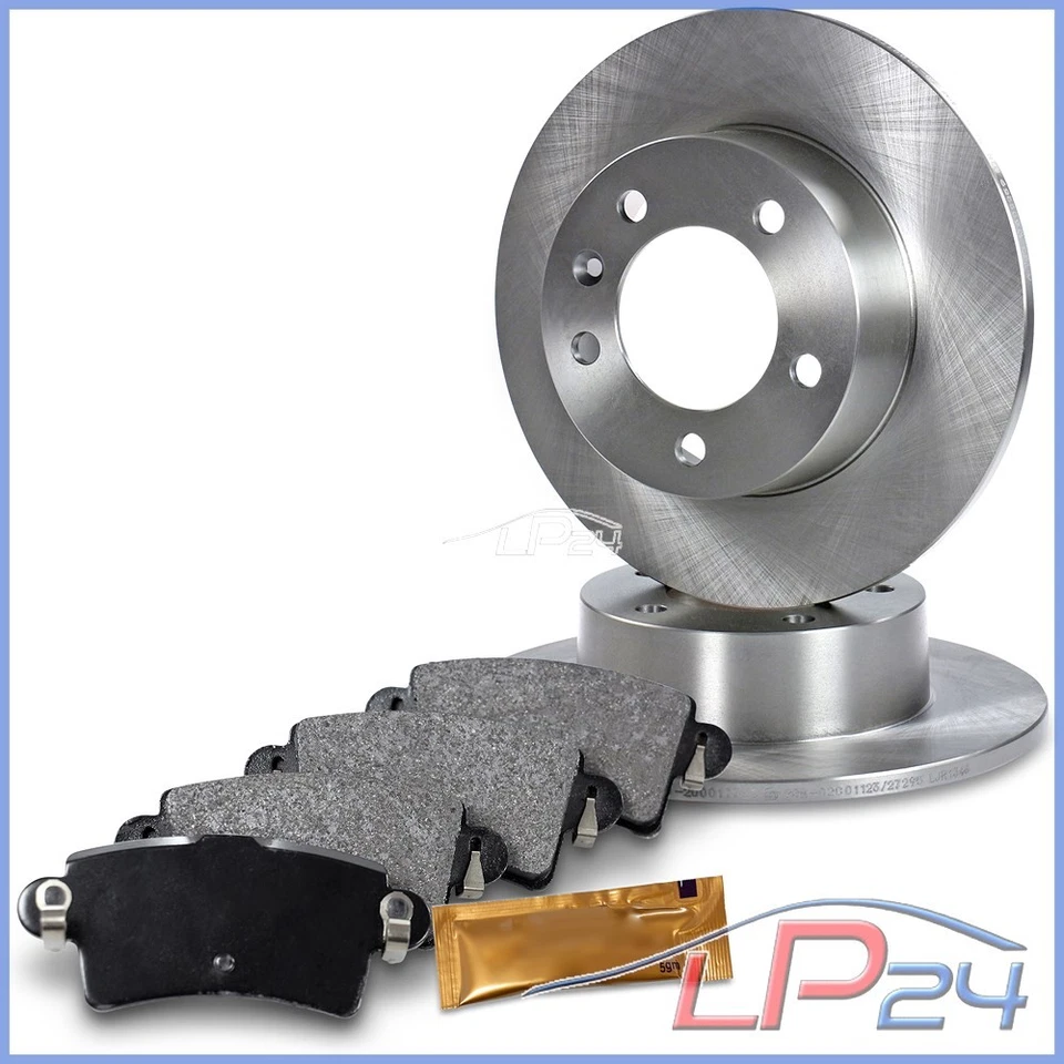 2x DISQUE + 4x PLAQUETTE DE FREIN ARRIÈRE PLEIN Ø305 POUR OPEL MOVANO 1998- - Photo 1/4