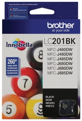 Brother Innobella Lc201bk Ink Cartridge - Black - Inkjet - Standard Yield - 260 - Image 1 of 4