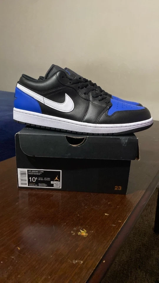 Nike Air Jordan 1 Zapatillas de baloncesto bajas 'Puntera real negra' para hombre 553558-042 NUEVAS Foto 1 de 4