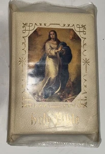 Holy Bible The Holy Angels Edition The Catholic Press 1958 White Vintage Antique - Foto 1 di 12