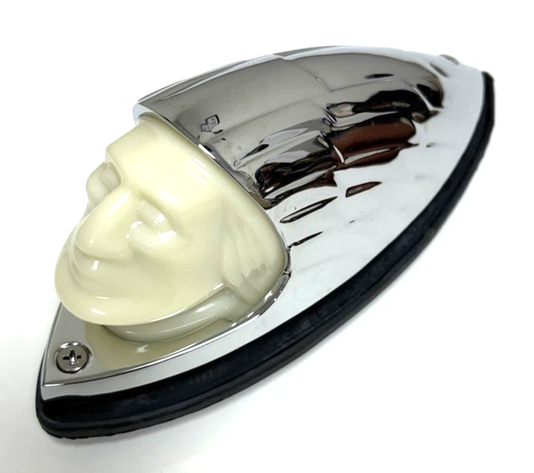 Luz adorno guardabarros cabeza india motocicleta - cromo fundido a presión - universal 12V Foto 1 de 4