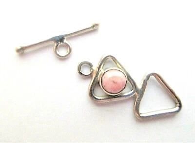 F1-F5 925 STERLING SILVER DESIGNER CLASP WITH GEMSTONE- CHOOSE GEM, FINDINGS - Image 1 of 4