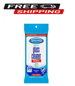 Sprayway SW199R Ammonia-Free Glass Cleaner Wipes Fresh Scent 20 Count - Picture 1 of 4