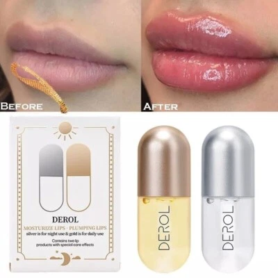 DEROL Lip Care Serum Lip Plumper Moisturizing Lip Repairing Reduce Lip Fine Lines