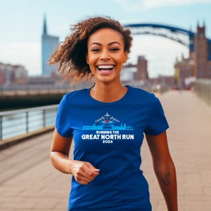 Ladies Running GNR 2024 T Shirt Run Half Marathon Sports Mum Great North Top