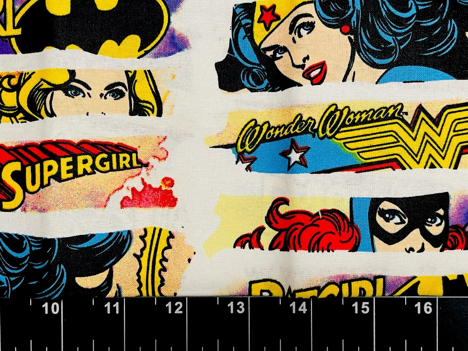 Tina Chatarra 9"x21" Mujer Maravilla DC Comics Super Murciélago Chica Marvel Tela Algodón Foto 1 de 1