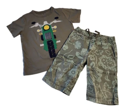 Mini Boden Talla 4 - 5 Niño Conjunto Bicicleta Camiseta y Pantalones Cortos Foto 1 de 4