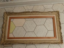 Vintage Mid-Century Wood Carved Picture Frame