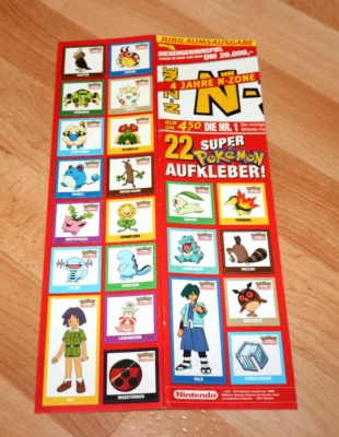 2001 Nintendo Super Pokemon Characters & Name Vintage Stickers / Aufkleber Set - Bild 1 von 4