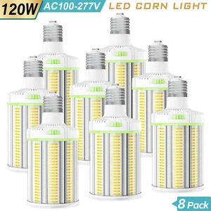 8Pcs E39 120W Warehouse LED Corn Light Bulb 4.5K/5K/5.7K CCT Replace 450W MH/HPS - Picture 1 of 14