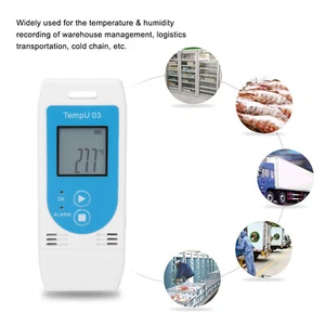 Digital LCD Temperature and Humidity Data Logger Reusable Temp Recorder PDF USB - Picture 1 of 13