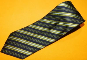 HARRY ROSEN MADE IN ITALY BLAU/GELB/GRÜN GESTREIFTE KRAWATTE - KRAWATTEN - DESIGNER KRAWATTEN. - Bild 1 von 3