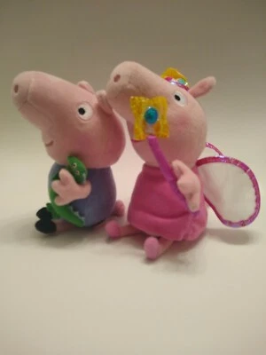 Принцесса Пеппа свинья и брат Джордж Тай Beanie Baby 7» Fairy Crown крылья динозавр - Изображение 1 из 4
