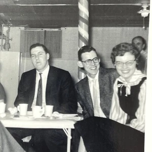 P5 Photograph 1950's Cute Couples Laughing Smiling Having Good Time At Party - Picture 1 of 6