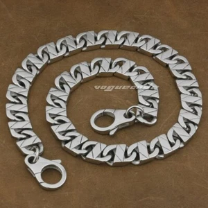 Mens Stainless Steel Cuban Link Wallet Chain Biker KeyChain 5A008WCA 14"~36" BZ - Picture 1 of 18