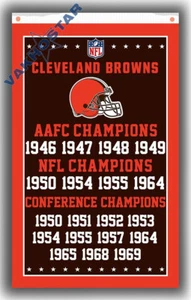 Cleveland Football Team Memorable Flag 3x5ft 90x150cm Browns Winner Good Banner - Picture 1 of 6