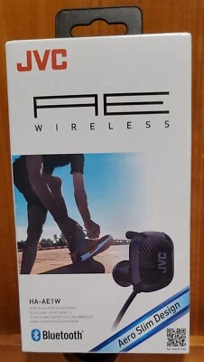 Sealed, NIB JVC Wireless Sport Headphones Bluetooth HA-AE1W, Aero Slim Design - Image 1 of 4