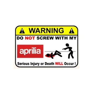 Sticker warning Moto vinyle laminé - Foto 1 di 1