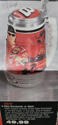 Ceramarte Dale Earnhardt Jr #8 2004 Budweiser Stein Chope NASCAR Foto 1 de 2